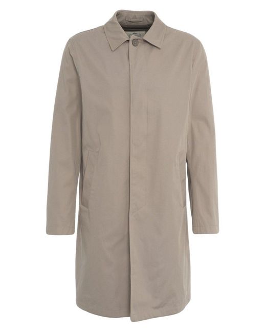 Herno Brown Long Sleeved Button Detailed Coat for men