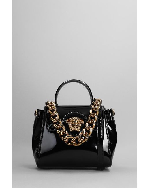Versace Hand Bag In Black Patent Leather Lyst