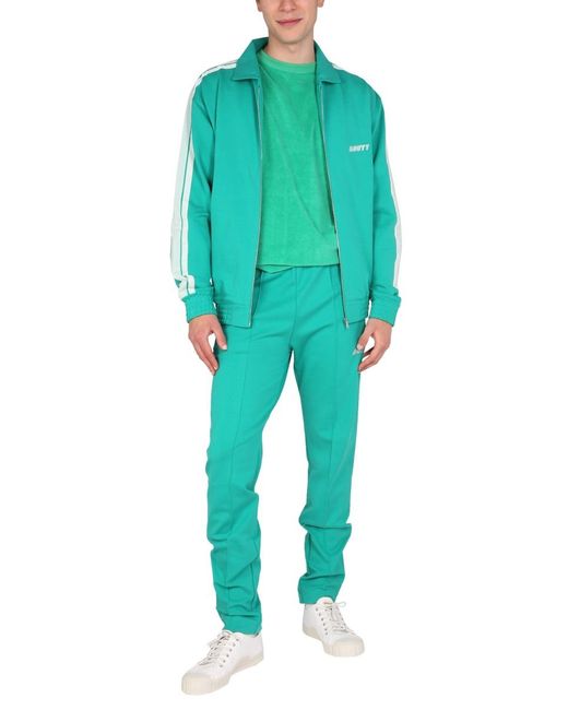 MOUTY Blue Logo Embroidery Sweatshirt for men