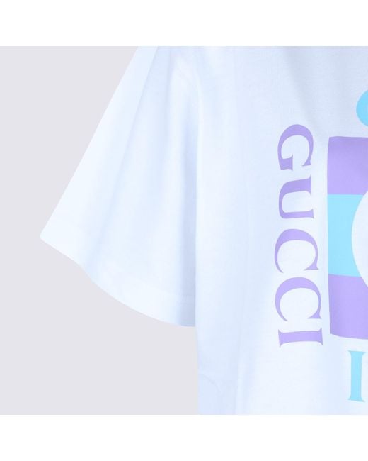 Gucci Blue Cotton T-Shirt