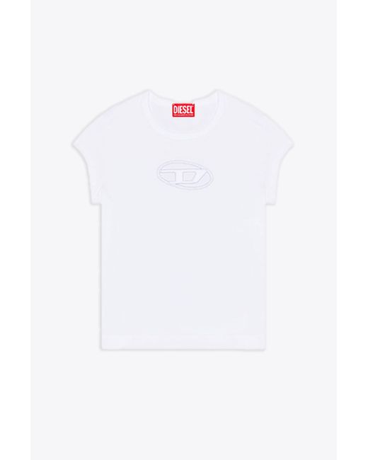 DIESEL T-angie T-shirt With Peekaboo Logo White