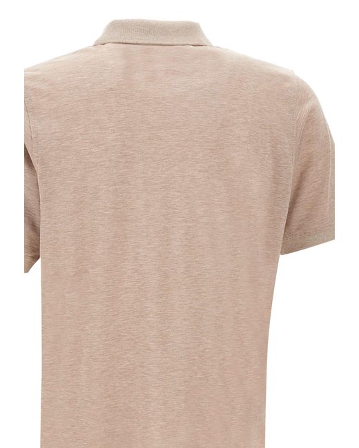 Kiton Pink Cotton Polo Shirt for men