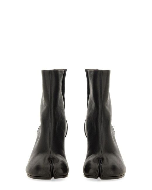 Maison Margiela Black Tabi Leather Ankle Boots