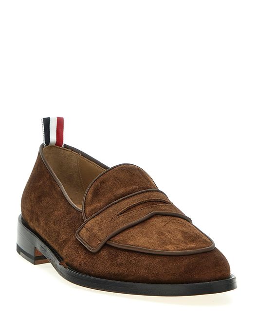 Thom Browne Brown Varsity Penny Loafers for men