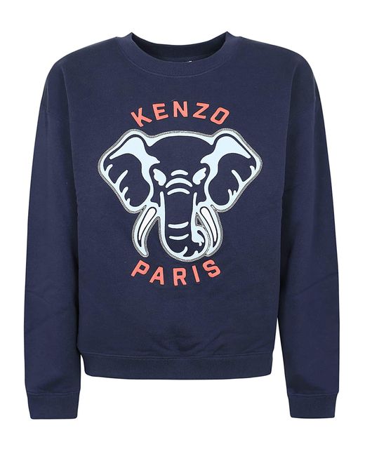 KENZO Blue Sweatshirt With Logo,
