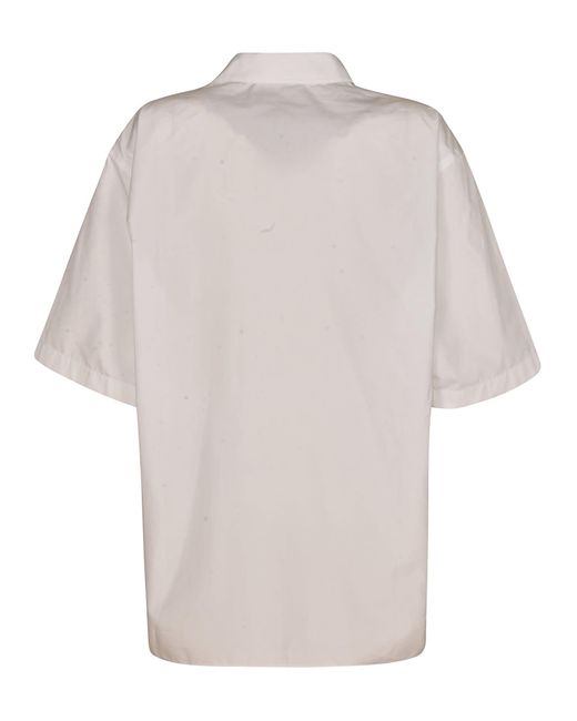 Moschino White Logo Oversized Shirt for men