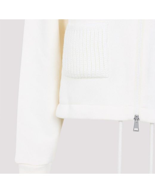 Moncler White Zip Up Jacket