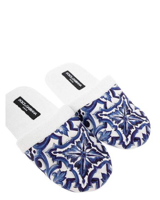 Dolce & Gabbana White Slippers Cotton