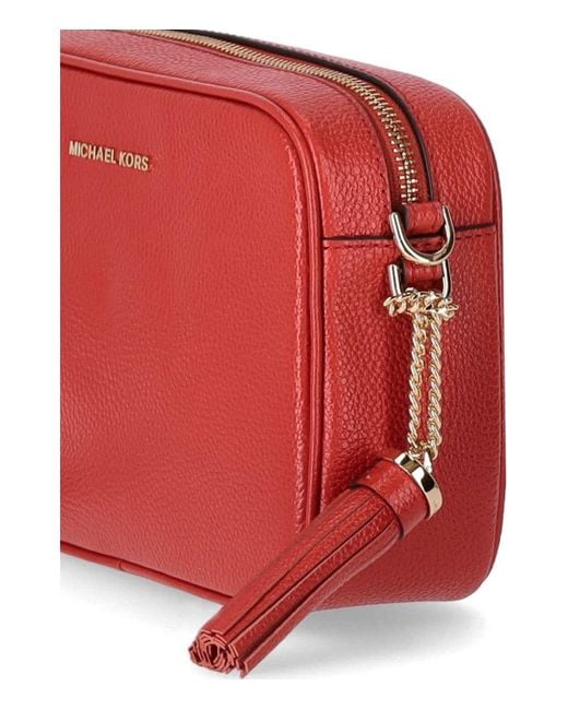 Michael Kors Red Ginny Terracotta Crossbody Bag