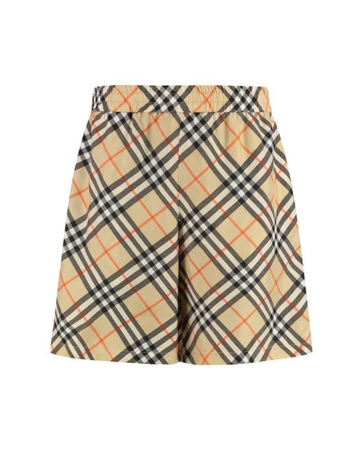 Burberry Natural Check Motif Bermuda Shorts Silk for men