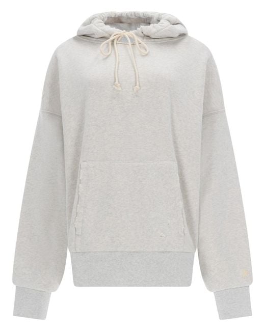 Golden Goose Deluxe Brand White Hooded Sweatshirt Star Cotton Sweatshirts