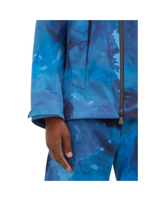 3 MONCLER GRENOBLE Blue Tie Dye Jacket for men