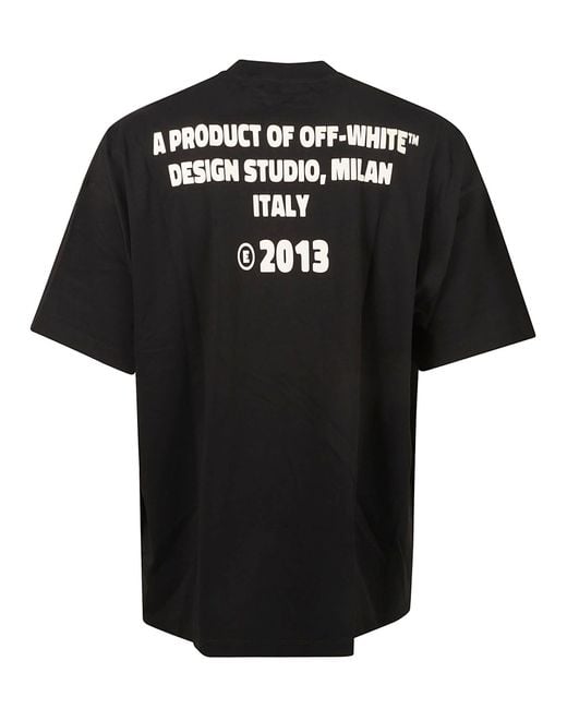 Off-White c/o Virgil Abloh Black Crystal Round Logo Over T-shirt for men