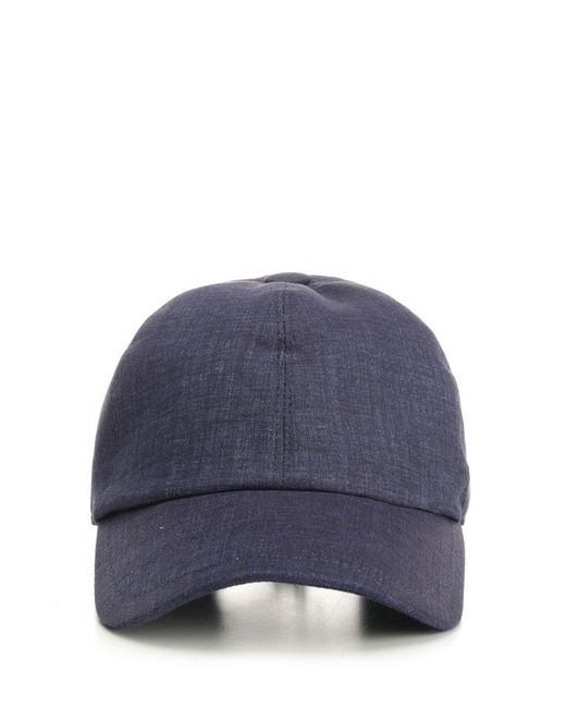 Fedeli Blue Linen Hat for men