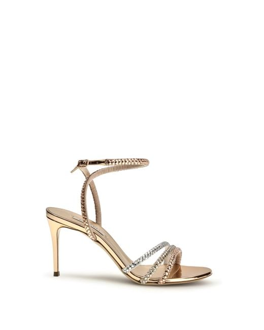 Casadei White Julia Andromeda Sandals Calf Leather Bos Taurus