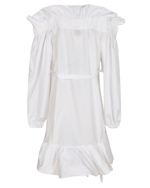 Patou White Volume Mini Gg Dress