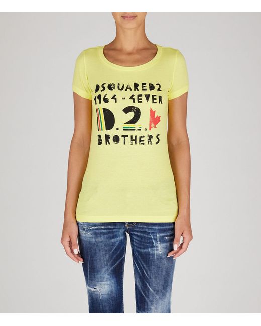 DSquared² Yellow T-shirts