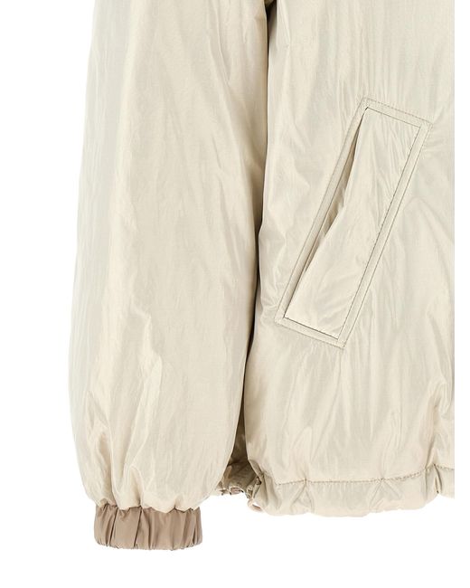 Brunello Cucinelli Natural Polyester Full-Length Jacket Clothing