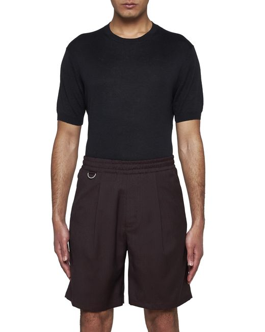 Low Brand Black Shorts for men