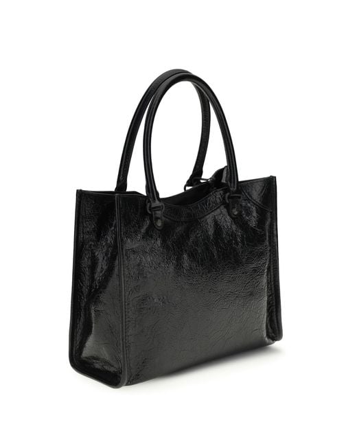 Balenciaga Black Le City Tote Mini Handbag Lamb Ovis Aries Handbags