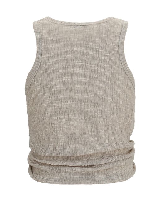 Magda Butrym Gray Crêpe Top With Knot