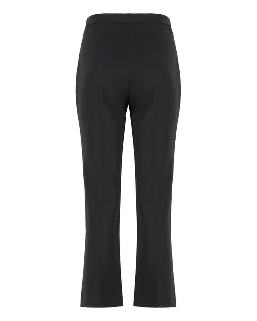 Elisabetta Franchi Black Trousers Double Crepe Polyester Skinny