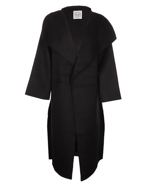 Totême  Black Signature Wool Cashmere Coat