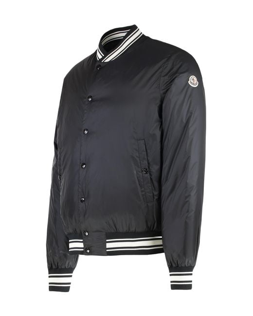 Moncler Black Bouchet Bomber Down Jacket Polyamide for men