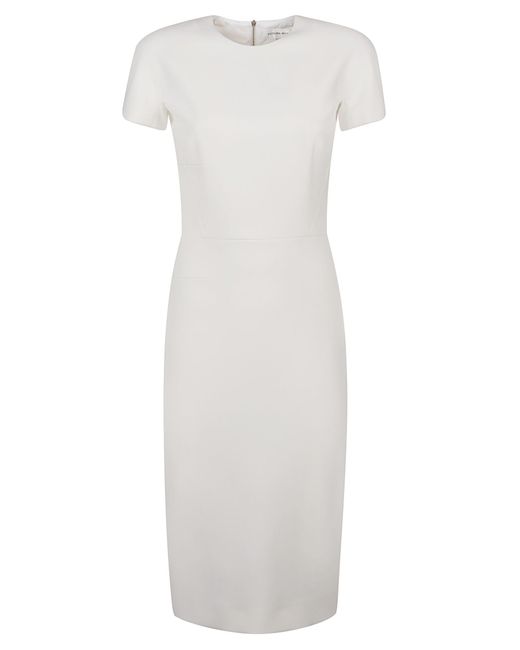 Victoria Beckham White Fitted T-Shirt Dress