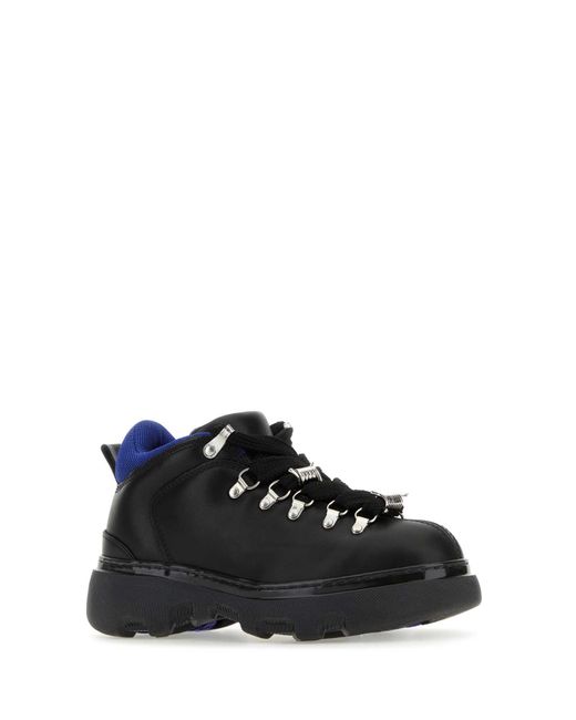 Burberry Black Leather Lace-Up Shoes for men