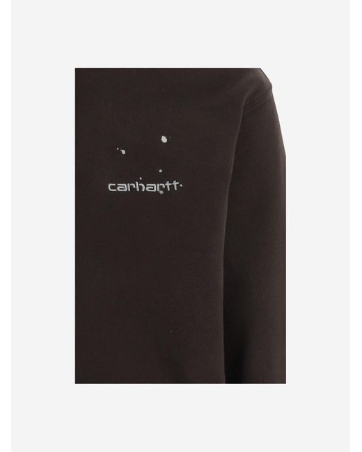 Carhartt Black Cotton Sweatshirt With Logo Sweatshirts for men