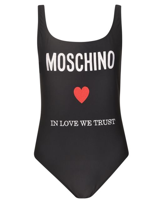 Moschino Black In Love We Trust Bodysuit
