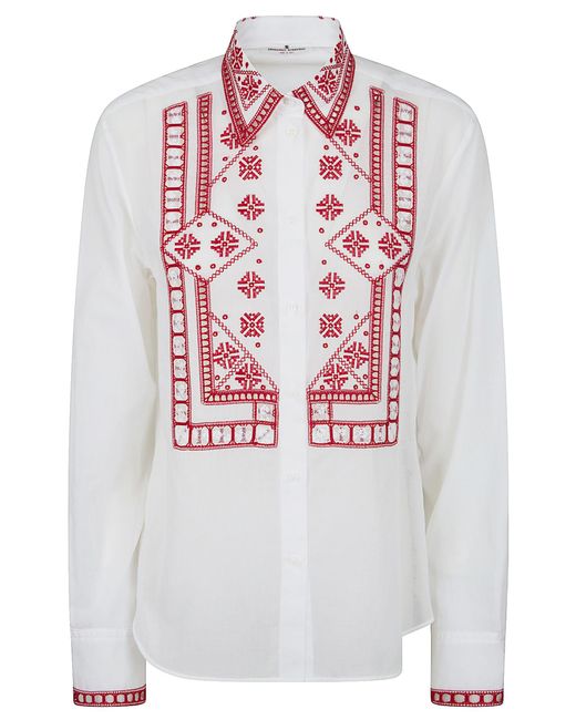 Ermanno Scervino White Embroidered Shirt