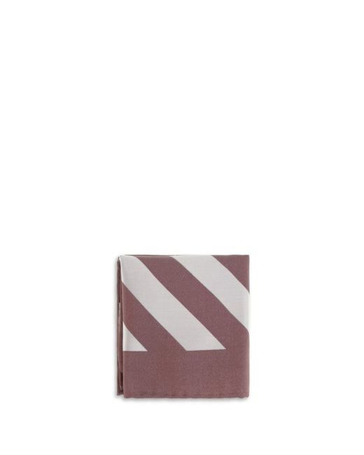 Brunello Cucinelli Pink Pocket Square Cotton Scarf for men
