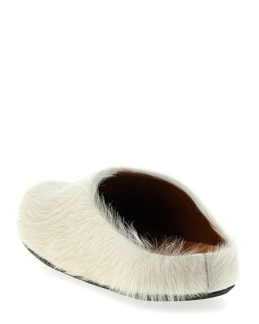 Marni White 'Fussbett' Sabots for men
