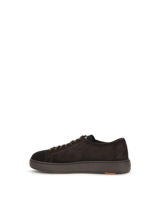 Santoni White Suede Sneakers for men