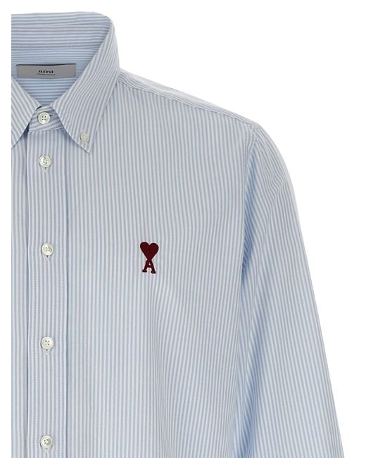 AMI Blue Cotton Blouse for men