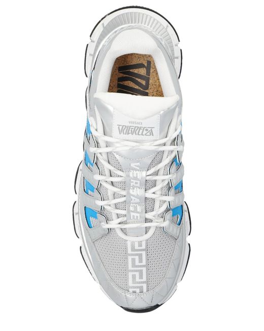 Versace Blue Trigreca Sneakers With Mesh Inserts And Design for men