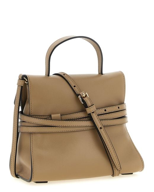 Moschino Brown Tie Me Handbag