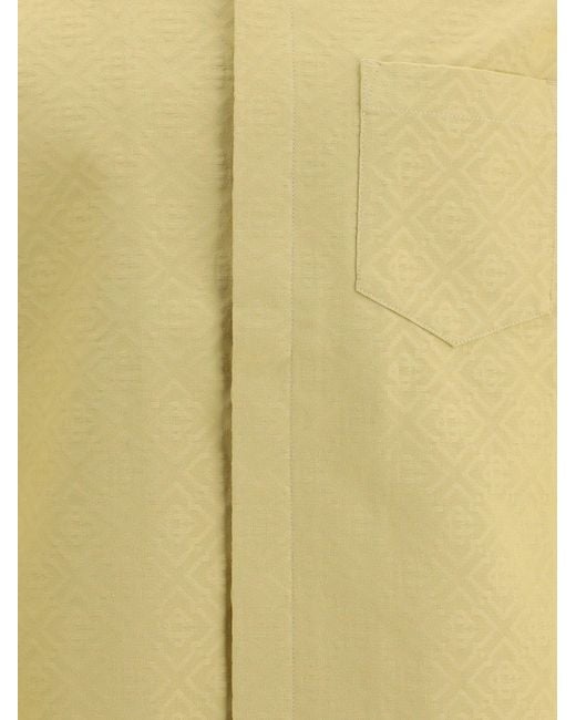 Casablanca Yellow Short Sleeve Shirt for men