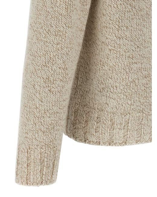 Zegna Gray Cashmere Turtleneck Sweater for men
