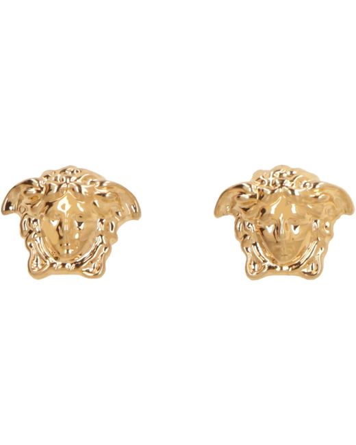 Versace Metallic Medusa Earrings for men