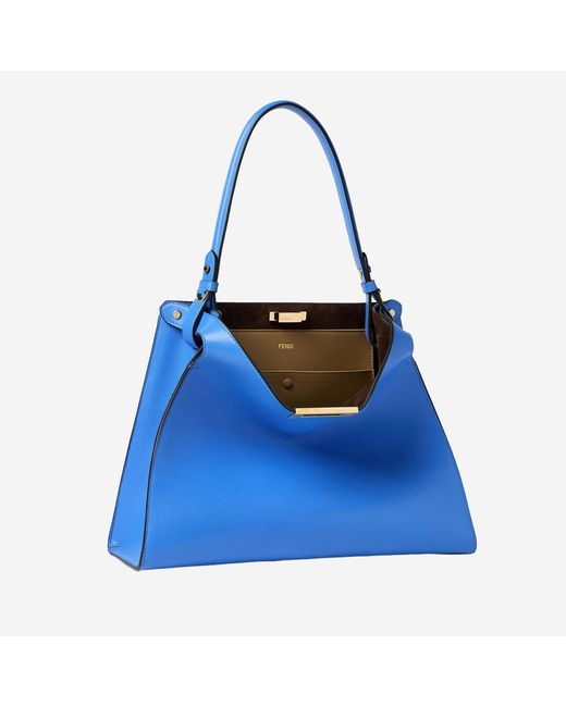 Fendi Blue Shoulder Bag Way Calfskin