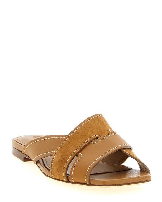 Tod's Brown Suede Leather Sandals