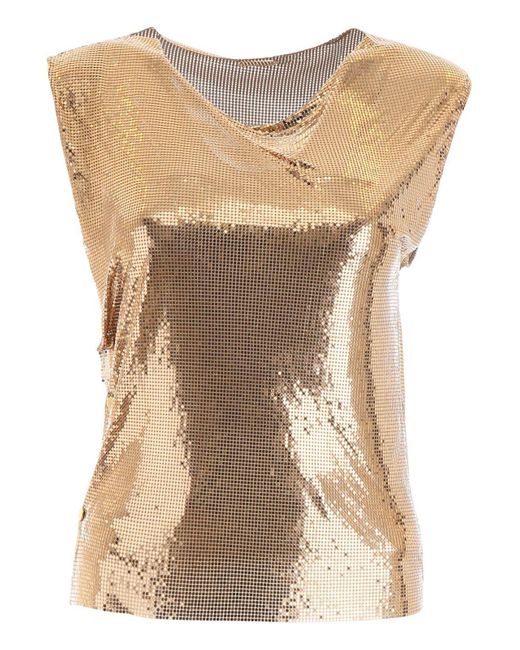 Rabanne Natural Sleeveless Chainmail Top