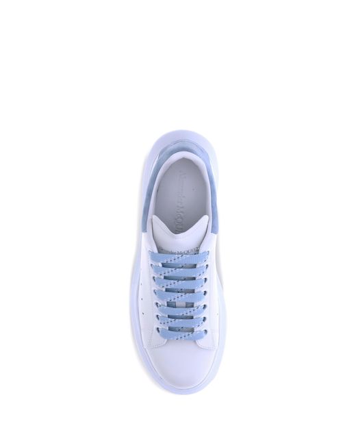 McQueen Blue Leather Sneakers-Powder/Powder Trainers