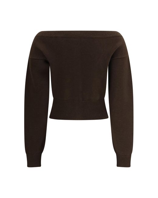 Tom Ford Brown Cardigan Open-Neck Cashmere (Capra Hircus)
