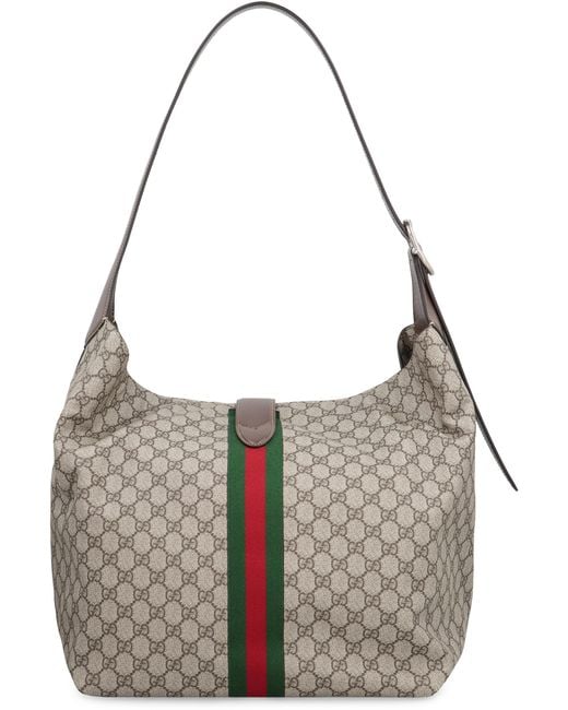 Gucci Gray Shoulder Bag Jackie Gg Supreme Cotton Tote for men