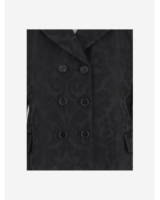 Chloé Black Double-Breasted Wool Blend Jacket