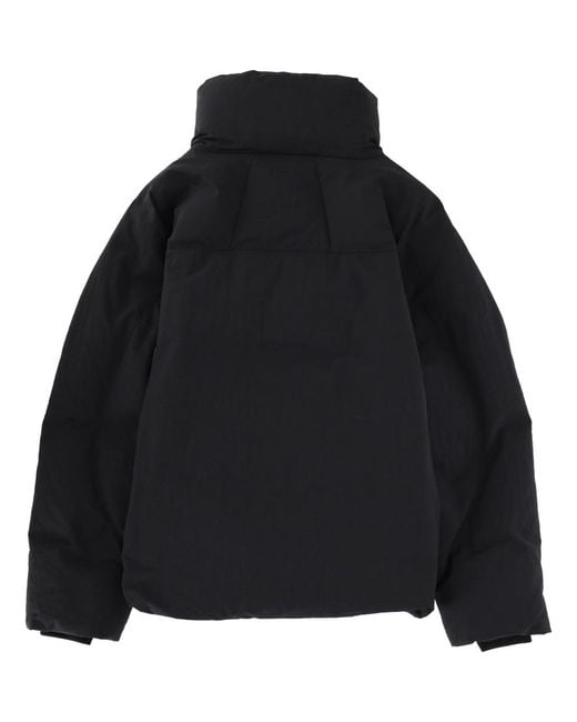 Laminar Black Crinkle Metallic Jacket Polyester Trench & Raincoats